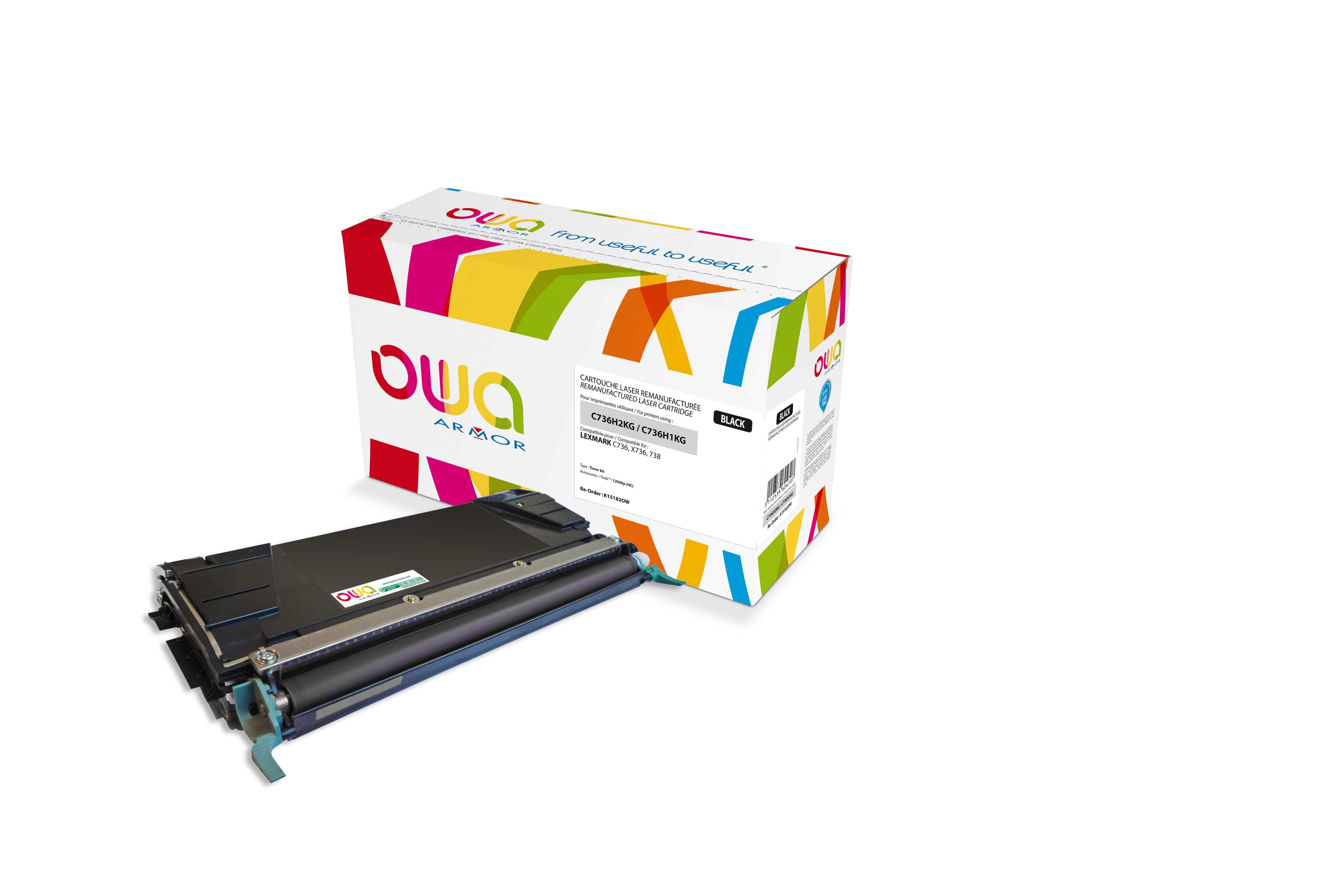 OWA Armor toner kompatibilní s Lexmark C736H1KG, 12000st, černá black