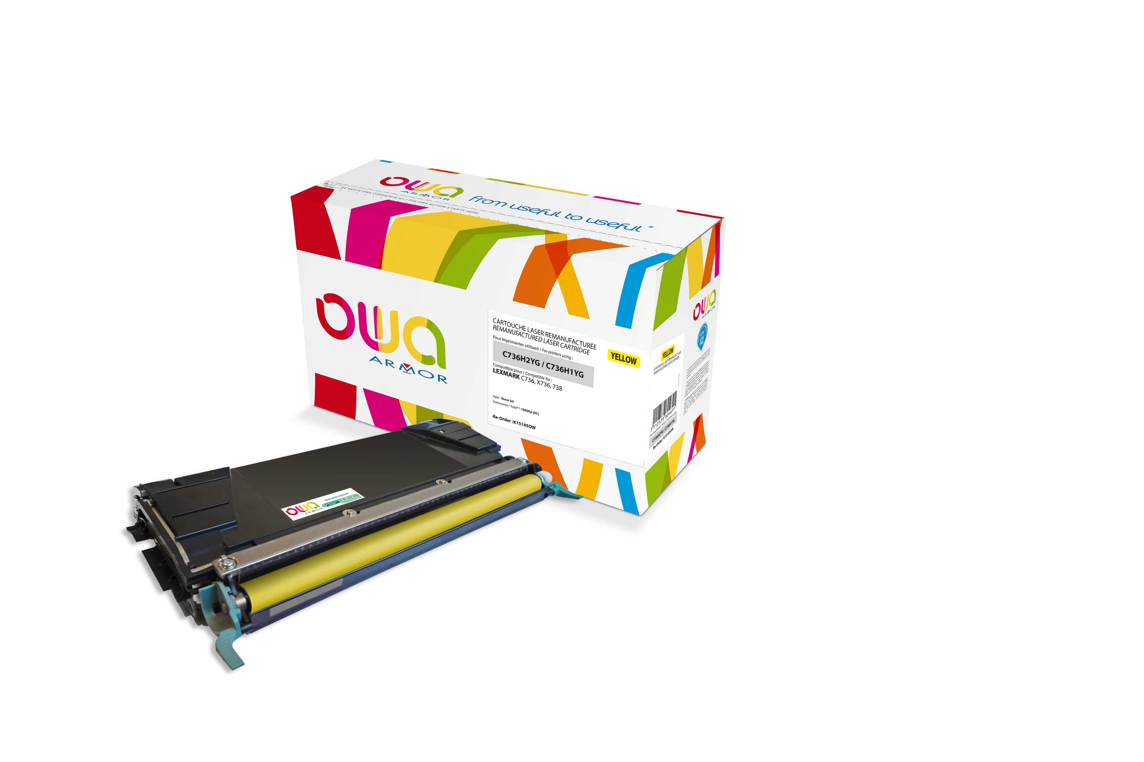 OWA Armor toner kompatibilní s Lexmark C736H1YG, 10000st, žlutá yellow