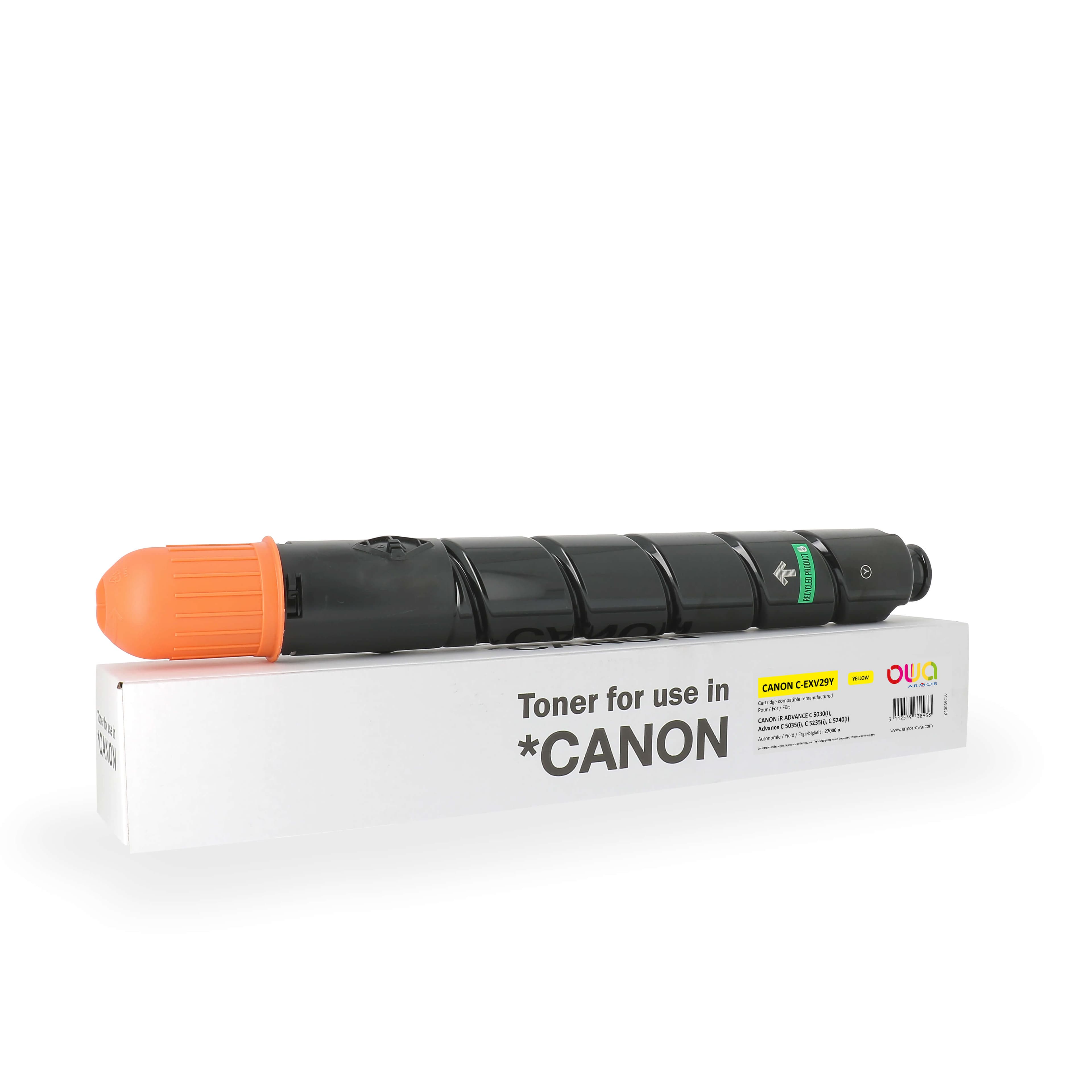 OWA Armor toner kompatibilní s Canon C-EXV29Y, 27000st, žlutá yellow