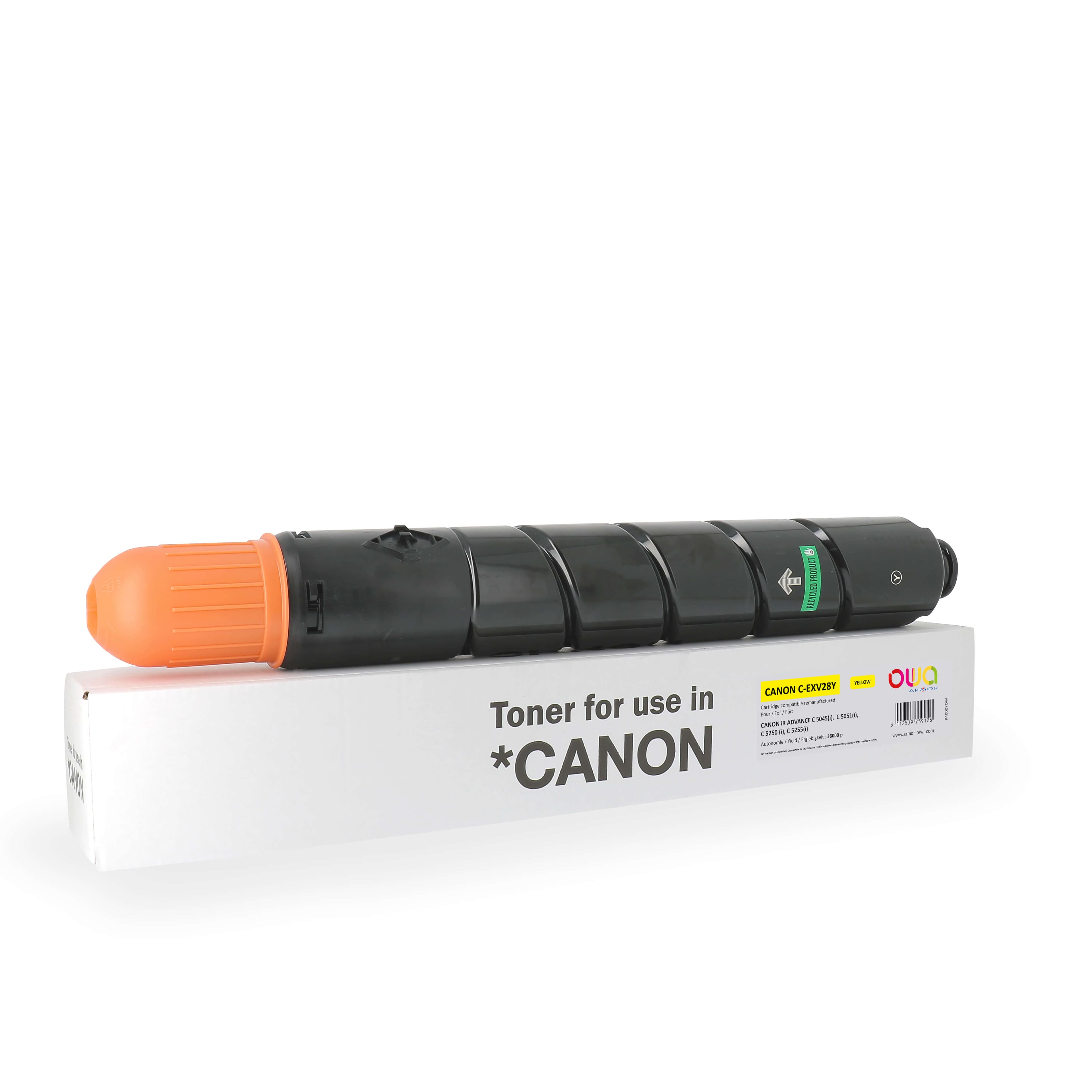 OWA Armor toner kompatibilní s Canon C-EXV28Y, 38000st, žlutá yellow