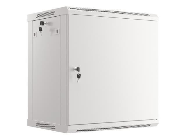 LANBERG RACKOVÁ SKŘÍŇ 19" NÁSTĚNNÁ 12U 600X450 PRO VLASTNÍ MONTÁŽ S KOVOVÝMI DVEŘMI ŠEDÁ