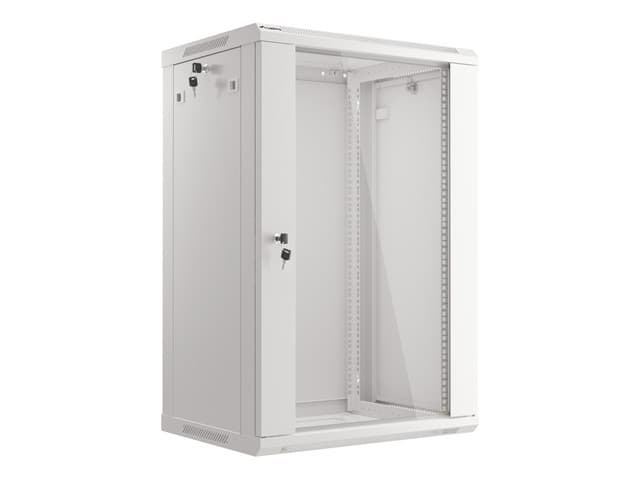 LANBERG 19" RACKOVÁ SKŘÍŇ PRO MONTÁŽ NA STĚNU 18U 600X450 (FLAT PACK) ŠEDÁ V2