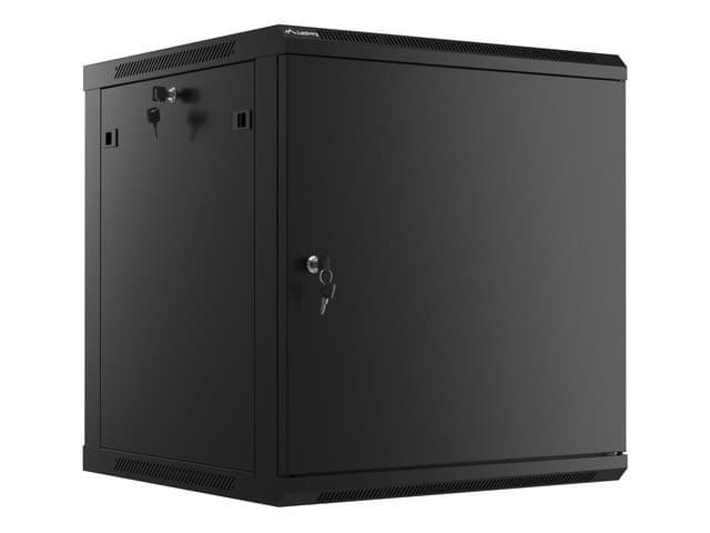 LANBERG RACKOVÁ SKŘÍŇ 19" NÁSTĚNNÁ 12U 600X600 PRO VLASTNÍ MONTÁŽ S KOVOVÝMI DVEŘMI ČERNÁ