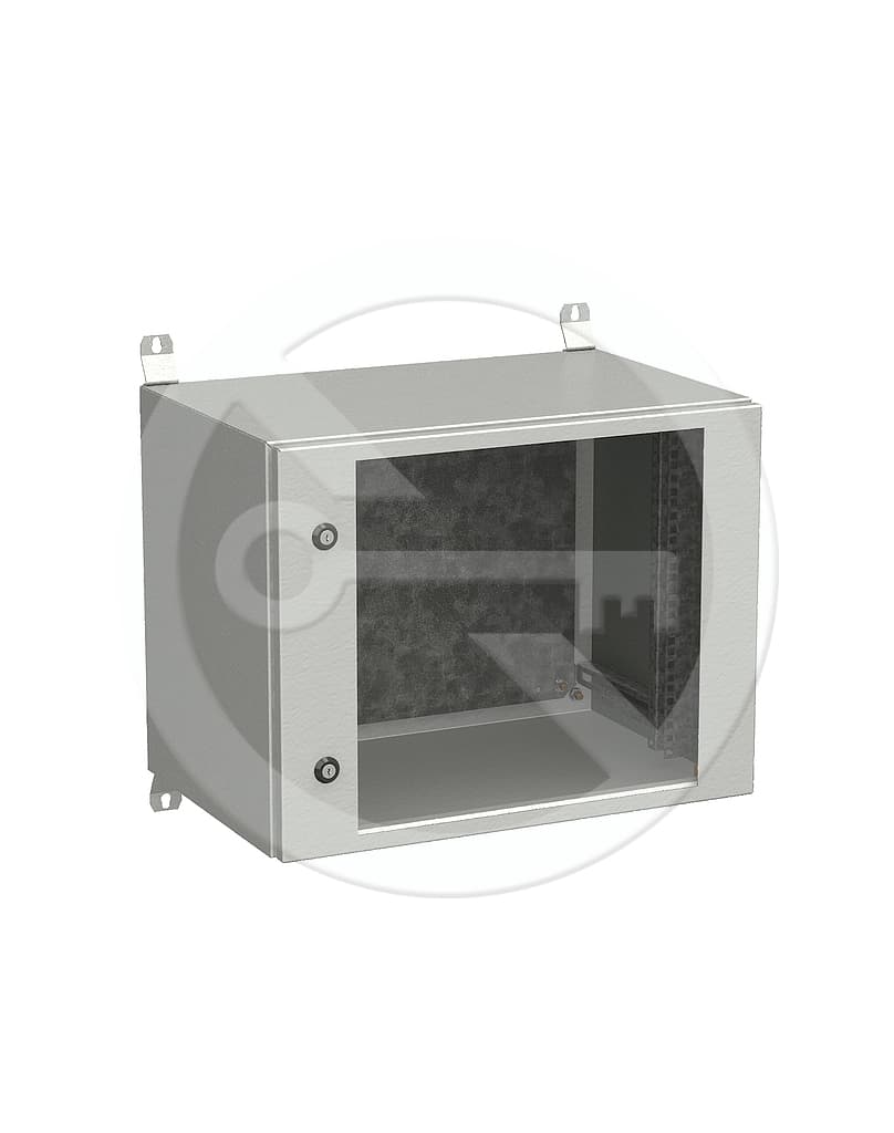 Rozvadeč nástěnný venkovní LC-20 9U 600x400 prosklené dveře 2x1bodový zámek LC-20-9U-64-11-G