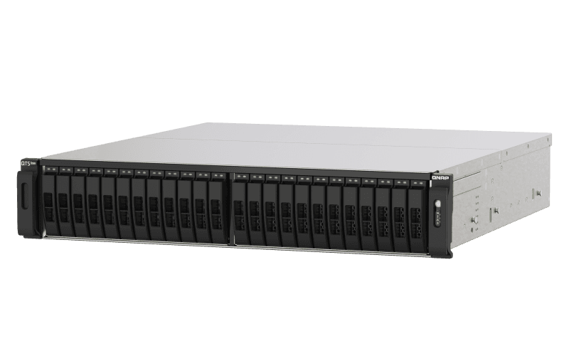QNAP TS-h2490FU-7302P-128G (EPYC 3,3GHz, ZFS, 128GB ECC RAM, 24x 2,5" U.2, 2x 2,5GbE, 4x 25 GbE)