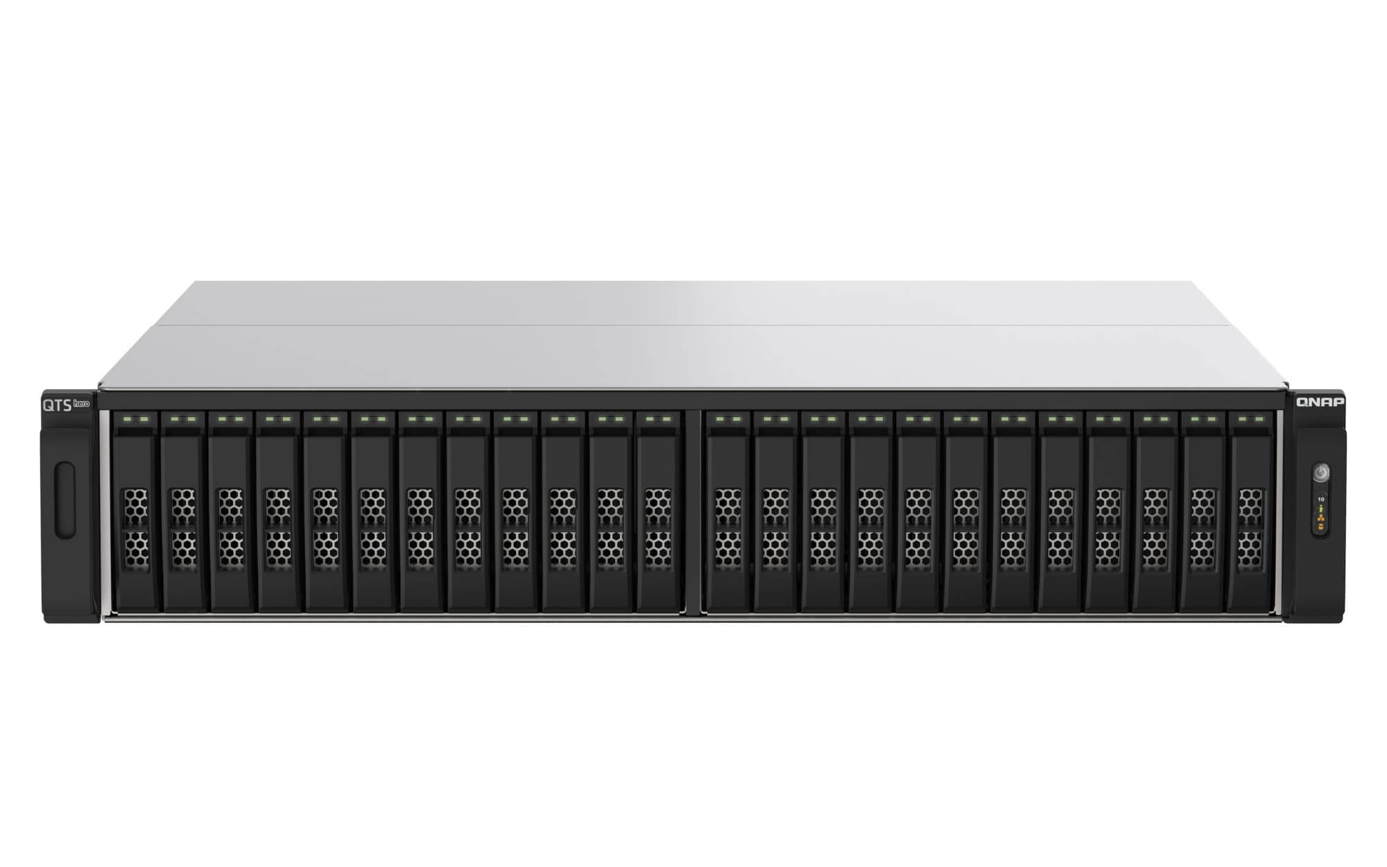 QNAP TS-h2490FU-7302P-64G (AMD EPYC, ZFS, 64GB ECC RAM, 24x 2,5" U.2, 2x 2,5GbE, 4x 25Gb SFP28)