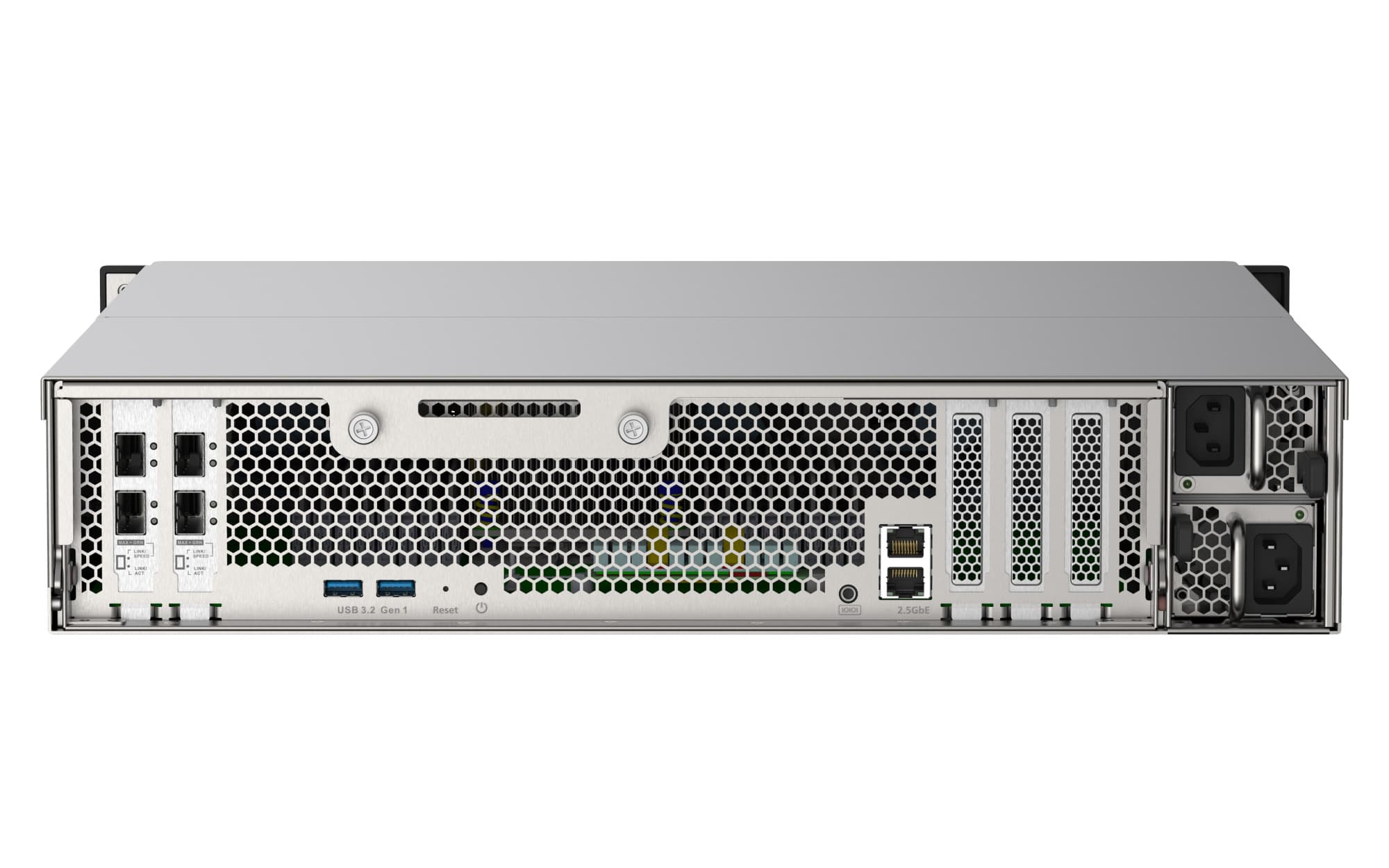 QNAP TS-h2490FU-7232P-32G (AMD EPYC, ZFS, 32GB ECC RAM, 24x 2,5" U.2, 2x 2,5GbE, 4x 25Gb SFP28)