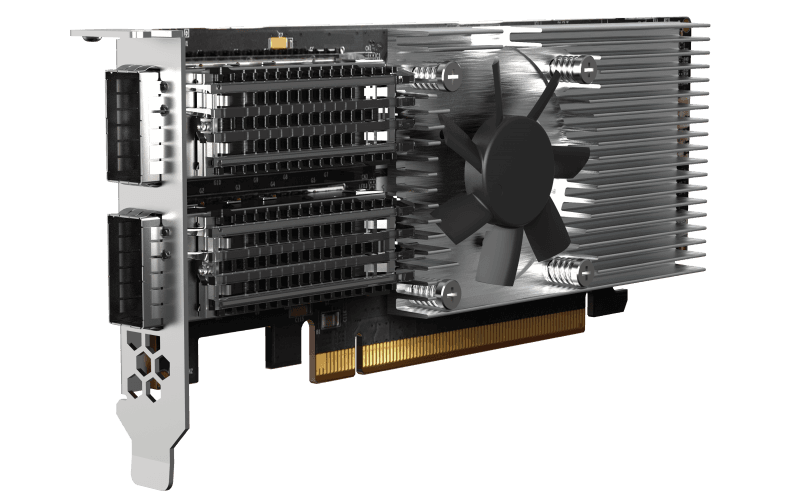 QNAP QXG-100G2SF-E810 - 100GbE (2porty) PCIe karta; nízký profil; PCIe Gen4 x16