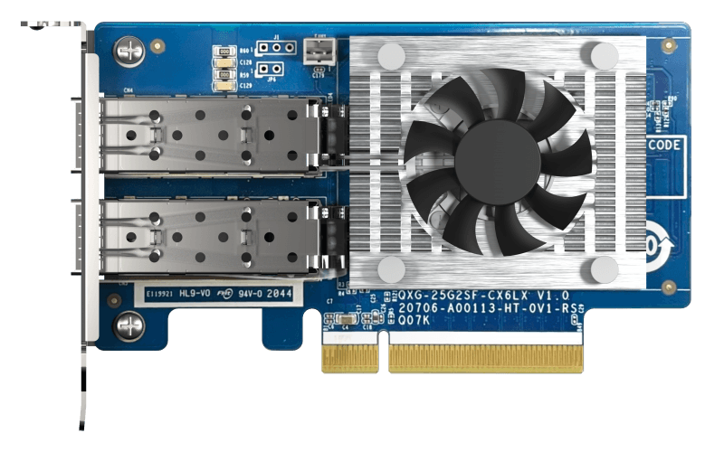 QNAP QXG-25G2SF-CX6 - 25GbE (2porty) PCIe karta; nízký profil; PCIe Gen4 x8