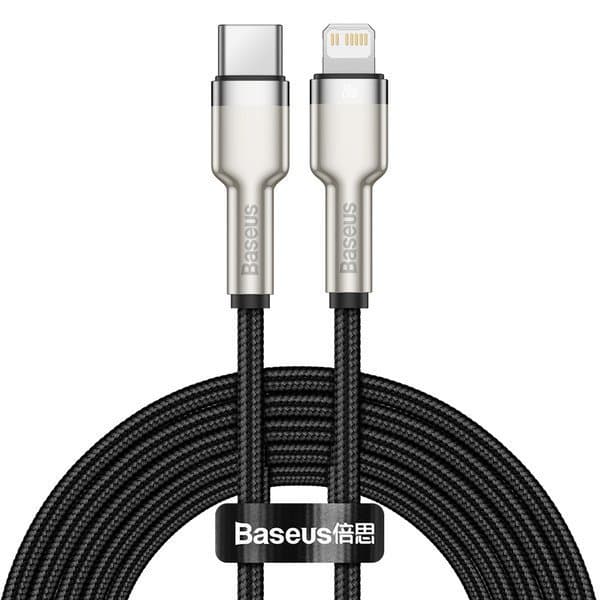 Baseus Datový kabel Cafule USB-C Lightning PD 20W 2m černý