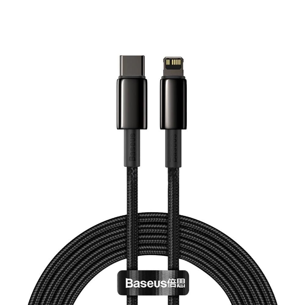 Baseus Datový kabel Tungsten Gold PD 20W 2m USB-C Lightning černý