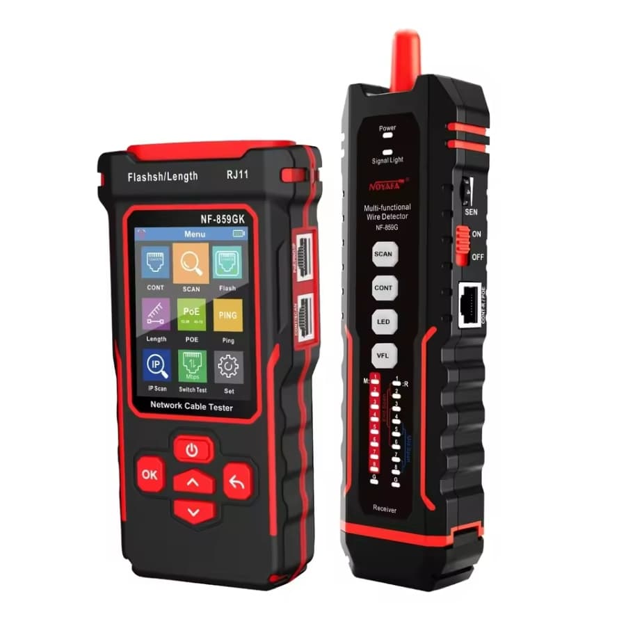 W-Star Tester kabelů RJ45 WSNF-859GK, VFL, RJ45 RJ11, POE, PING, IP Scan, délka UTP